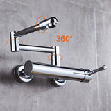 AquaTurn Wall-Mount Faucet โ 360ยฐ Swivel Kitchen Mixer with Hot & Cold Water Control
