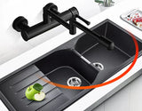 AquaTurn Wall-Mount Faucet โ 360ยฐ Swivel Kitchen Mixer with Hot & Cold Water Control