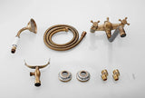 ZGRK Luxe Retro Shower Faucet Set – Wall-Mounted Brass Mixer with Handheld Shower & Extended Spout | Classic Design