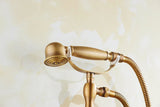 ZGRK Luxe Retro Shower Faucet Set – Wall-Mounted Brass Mixer with Handheld Shower & Extended Spout | Classic Design