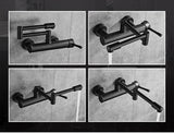 AquaTurn Wall-Mount Faucet โ 360ยฐ Swivel Kitchen Mixer with Hot & Cold Water Control