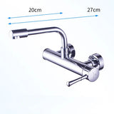 AquaTurn Wall-Mount Faucet โ 360ยฐ Swivel Kitchen Mixer with Hot & Cold Water Control
