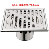 TileFlow Square Invisible Shower Floor Drain – 304 Stainless Steel Tile-In Drain Cover with Odor Trap