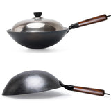 ForgePro – Hand-Forged Pure Iron Wok with Wooden Handle