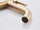 Modern Bathroom Sink Faucet in Black or Gold Finish – Single Handle Basin Mixer for Hot and Cold Water