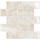 ABPP Beige Stone Subway Tile Stickers – 10-Pack Peel & Stick Backsplash for Kitchen & Bathroom Renovation