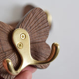 NordicPebble Solid Wood Wall Hooks – Scandinavian No-Drill Door & Coat Hooks