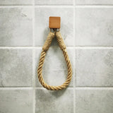 HangEasy Rope Towel & Toilet Paper Holder – Boho-Style, No-Drill Wall-Mount Organizer