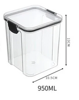 ClearFresh Airtight Storage Jars Set – Large Kitchen Grain Containers | Moisture Proof Acrylic Canisters | Modern Pantry Organizer