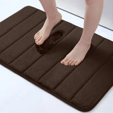 LuxSoft Memory Foam Bath Mat – Non-Slip Water-Absorbent & Machine-Washable – Comfortable 3D Bathroom Rug
