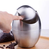LuxBin Mini Stainless Steel Trash Can – 1.5L Compact Desk Bin with Swing Lid
