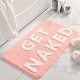 BareLuxe Get Naked Bath Mat – Luxurious Microfiber Anti-Slip Shaggy Rug (20” x 32”)