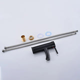 Matte Black Stainless Steel Bathroom Sink Faucet with Single Handle Hot and Cold Mixer