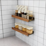 CulinaWood Kitchen Wall Shelf – No-Drill Organizer for Spices, Cutting Boards & Kitchen Essentials