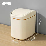 CleanBox Mini Desk Trash Can – Compact Plastic Waste Bin with Swing Lid for Office & Home