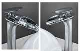 Modern White Waterfall Bathroom Sink Faucet – Single Handle Basin Mixer