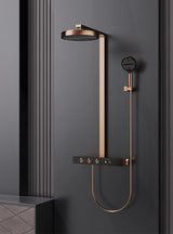 Concealed Thermostatic Shower System in Brass – Luxury Rainfall Bathroom Set with Premium Finish