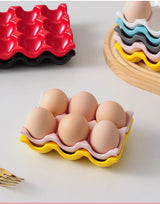 OvoLux Ceramic Egg Holder – 6- & 12-Slot Egg Tray for Kitchen & Refrigerator