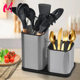ChefPro – Luxury Stainless Steel Universal Knife Block with Antibacterial Protection