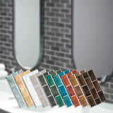 RetroBrick – 6-Piece Self-Adhesive Retro Brick Wall Sticker Set (30x15 cm / 11.8"x5.9")