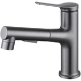 Modern White Pull-Out Bathroom Sink Faucet – Single Handle Brass Basin Mixer