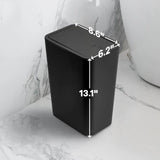EcoPress 2.6 Gallon Bathroom Trash Can – Compact & Hygienic with Push Lid