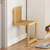 Ultra-Narrow Folding Wall Bench – Drill-Free Solid Bamboo Entryway Stool | Space-Saving Nordic Design