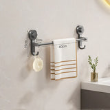 MagnaGrip Suction Cup Towel Holder – Black, Drill-Free & Multifunctional
