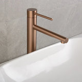 Aurelia Luxury Bathroom Faucet – Brushed Rose Gold | Tall Design with Hot & Cold Water Control