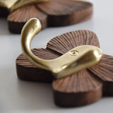 NordicPebble Solid Wood Wall Hooks – Scandinavian No-Drill Door & Coat Hooks