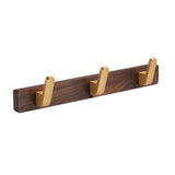 WalnutHook – 3-Hook Wall-Mounted Towel & Coat Rack (Wood & Metal)
