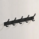 Luxe BlackHook Aluminium Wall Hooks – Clothes & Towel Rack for Bathroom and Kitchen