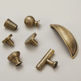 Vintage Hand-Hammered Brass Handles – Bronze Furniture Pulls for Cabinets & Drawers