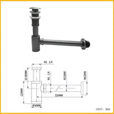 AquaStop Brass Odor-Sealing Sink Drain & Pop-Up Trap Set – Premium Bathroom & Vanity Drain Kit