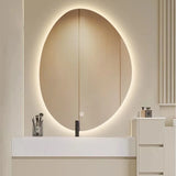 Lumora Irregular-Shaped LED Bathroom Mirror – Touchscreen Control & Smart Lighting