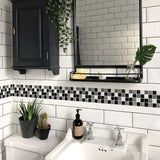 DecoMosaic Waterproof Mosaic Wall Stickers – Peel & Stick Backsplash for Bathroom, Kitchen & Living Spaces