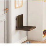 Ultra-Narrow Folding Wall Bench – Drill-Free Solid Bamboo Entryway Stool | Space-Saving Nordic Design