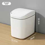 CleanBox Mini Desk Trash Can – Compact Plastic Waste Bin with Swing Lid for Office & Home