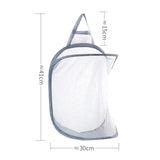 FlexiStore Foldable Hanging Laundry Basket – Breathable Mesh Bag for Clothes & Organization