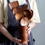 EcoWood – Luxury Wooden Cookware Set with Storage Bucket