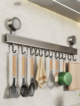 ChefSpace Kitchen Wall Hook Rail – No-Drill Hanging Organizer for Utensils