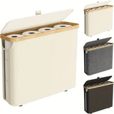 RollGuard Elegant Toilet Paper Holder with Lid – Closed Storage Container for Bathroom Rolls
