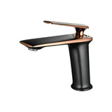 Luxury Black White Rose Gold Bathroom Faucet Premium – Single Handle Basin Mixer | Hot & Cold Water Control | Modern Brass Design