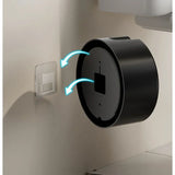 PureClean WallBrush – No-Drill Wall-Mounted Toilet Brush with Long Handle & Wood Finish