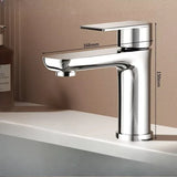 Modern Stainless Steel Bathroom Sink Faucet – Single Handle Basin Mixer for Hot and Cold Water