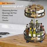 SpiceTurn Pro – 360° Rotating Spice Rack Organizer for Kitchen