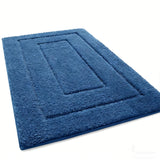Velveteen Microfiber Bathroom Mat Double Frame Premium – Non Slip Absorbent Rug | Soft Comfort | Quick Dry Floor Mat