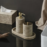 ImperialMarble Emperador Light Bathroom Set – 7-Piece Luxury Natural Marble Collection