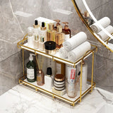 AquaSteel DuoShelf – Waterproof Double-Tier Bathroom & Kitchen Metal Shelf