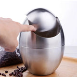 LuxBin Mini Stainless Steel Trash Can – 1.5L Compact Desk Bin with Swing Lid